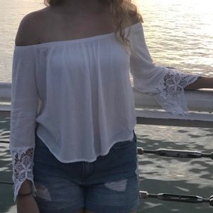 White off the shoulder blouse
